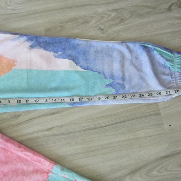 NWT - P.J.Salvage - Two Piece - Rainbow Tie Died Terry Cloth fabric pant/top - Picture 4 of 5